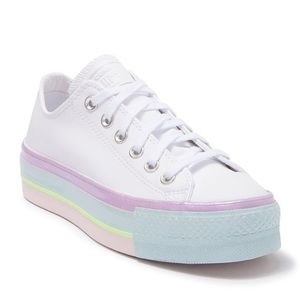 Converse Pastel Rainbow Platform Sneakers
